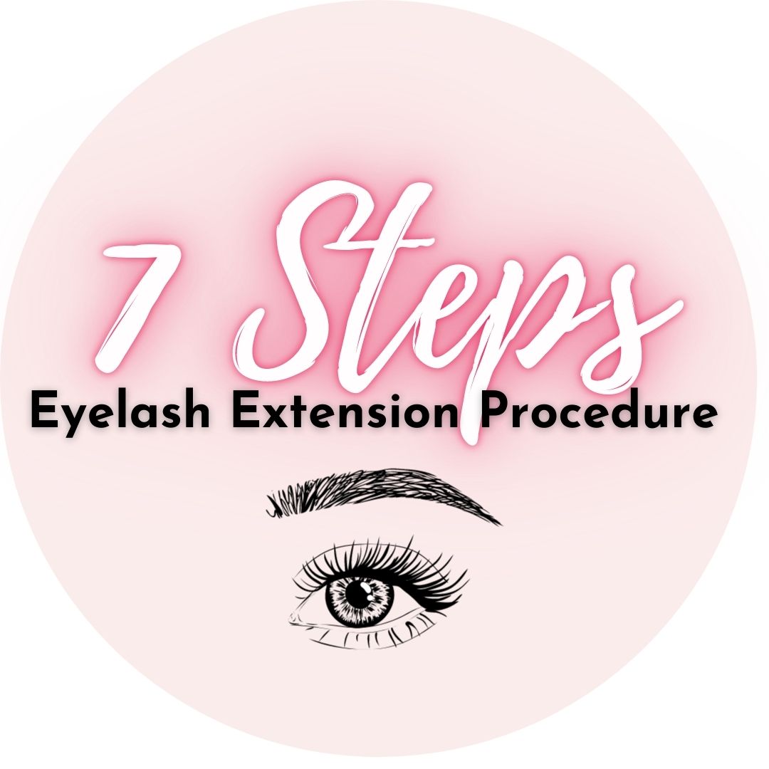 Our 7 Steps eyelash extension procedure