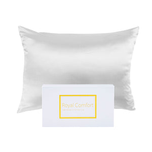 Pure Silk Pillow Case 100% Mulberry Silk Hypoallergenic Pillowcase - White